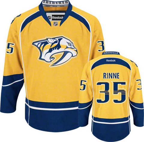 durable Nashville Predators 35 Pekka Rinne Yellow Hockey Jersey